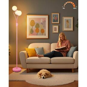 Lightdot 66in مصباح أرضي لغرفة المعيشة ، مصابيح قائمة قديمة مع لمبة E26 مشمولة ، أسود خمر طويل القطب مصباح منتصف القرن مصباح الأرضيات الحديثة لمزرعة غرفة النوم