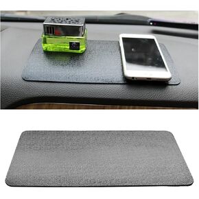 Car Dashboard Anti-Slip Rubber Pad, 10.6"x 5.9" Non-Slip Vehicle Sticky Adhesive Mat, Sticky Dash Gripping Pad for Cell Phone Sunglasses Keys, Universal Automotive Accessories (Dots)