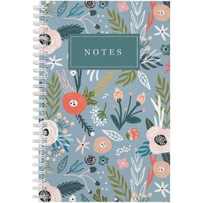 Softcover بتلات سلمية 5.5 "× 8.5" دفتر/مجلة حلزونية ، 120 صفحات جامعية ، وغطاء متين لامعة ، دوامة سلكية بيضاء. صنع في الولايات المتحدة