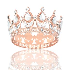 Yariew Small Gold Crown Flower Poulkets Accessories Rhinestons Cake Cake Topper Trown Crown Cake Cake Decorations الزفاف أزياء الشعر الهدايا