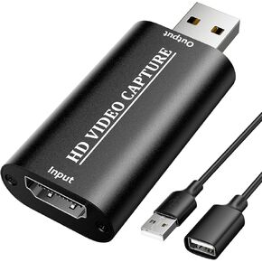 4K HDMI Video Capture Card, HD 1080P Video Recorder, Cam Link USB Video Capture Device, HDMI to USB Adapter Converter for Streaming, Broadcasting, Gaming, Video Conference, for Camera/Switch/X Box/OBS