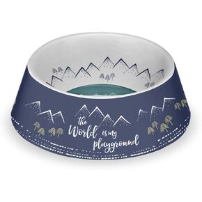 Tarhong Playground Pet Bowl ، melamine النقي ، متوسط ​​، 3 كوب