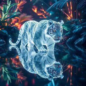 مجموعات الرسم الماسي 5D للبالغين ، حفر كاملة من مجموعات فن الماس للحيوانات الماس للبالغين المبتدئين مجموعات اللوحات DIY مع الماس الأحجار الكريمة والحرف اليدوية لديكور الجدار المنزلي 11.8 × 11.8 بوصة