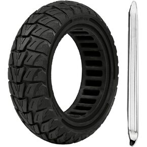 10x2.75/10x2.70-6.5 Electric Scooter Solid Tire, 70/65-6.5 Tire Replacement for Hover-1 Alpha, Hiboy Titan PRO, Emove Cruiser, Evercross H5,Dualtron 3,Speedway 5,Kugoo G-Booster G2 Pro- Black (2PCS)