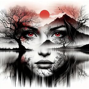 Forest Sunrise Diamond Art Kits for Adults, 5D Landscape Diamond Painting Kits for Adults Beginners, DIY Full Round Drill Diamond Dot Painting Gem Art Kits for Adult, Home Wall Decor 13.8x13.8 Inch