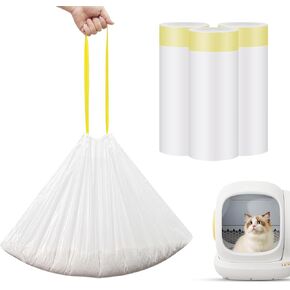 20 COUNT CUNT CAT CAT STERTER BOX LINERS لمربع القمامة القطط للتنظيف الذاتي ، استبدل الرباط أكياس النفايات المتوافقة مع PETKIT PURAX PURAMAX MEOWANT MW-SC01/MW-SC02/MW-LR01 (1PACK/20 COUNTS）