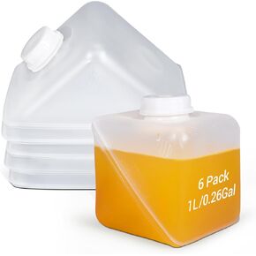 2 Pcs, 5.3Gallons Collapsible Water Container with Spigot, BPA Free Camping Water Jug, Portable Food Safe Water Storage Containers, Reusable Water Tank for Outdoors, Survival Kits, Hurricanes