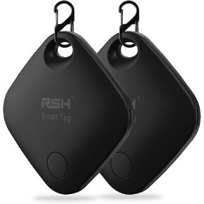 Key Finder 4 Pack Tag with Case Bluetooth Tracker for Luggage Works with Apple Find My Smart Tracker Locator for Suitcase, Bag, Backpack, Wallet, Replaceable Battery Smart tag Item Finder
