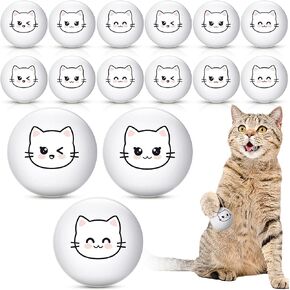 24 PCS Cat Table Tennis Calls 40mm Novelty Table Tennis Balls Tennic Cats Toys for Birthday Gift Outdoor Practice Toys