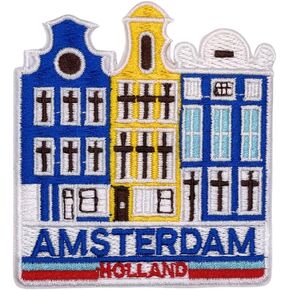 قناة المنازل Amsterdam تصحيح - 3 بوصات ، حديد أمستردام بارد على سفر التصحيح - بقع سفر مطرزة لحقائب الظهر