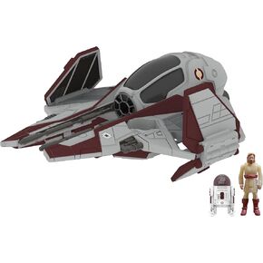 Star Wars Micro Galaxy Squadron Jedi Interceptor Bundle-3 بوصة و 2.5 بوصة مع إكسسوارات (Amazon Exclusive)