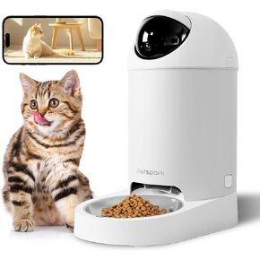 كاميرا التغذية الأوتوماتيكية لتغذية Pet Cat ， تغذية الكلاب التلقائية ، مكافحة الأغذية ، حماية الخصوصية ， 2.4 جيجا هرتز WiFi Smart App Control ， 3.7L Cat Cat Doct Dispenser 2K مع رؤية ليلية