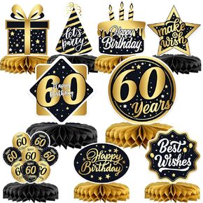 Huge, 60th Birthday Table Decorations Set - 9 Pieces | 60th Birthday Decorations For Men | 60th Birthday Centerpieces For Tables | 60 Birthday Decorations For Men | 60 Year Old Birthday Decorations