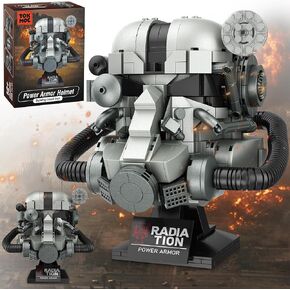 Helmet Building Blocks for Adult, Power Armor Helmet Building Set Toys for Fans, Head Building Model Kit Display Collectible Decoration, Xmas Gift for Teens Boys Aged 12+(1088PCS)