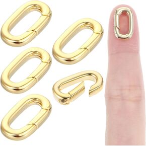 5 PCS Clasp Clasp Gold Jewelry Connectors ، Lobster Spring Clasp Clasp Shortener Clip Carabiner Conslace Clasps Clasps Gold Placed Clasps for Necklace and Bracelet ، ونتائج DIY مجوهرات متعددة الاستخدامات