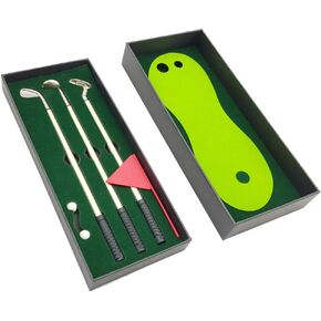مجموعة قلم الجولف Seadream ، نطاق قيادة Desktop Goft Mini Green مع كرات Golf Club Abels وعلمها