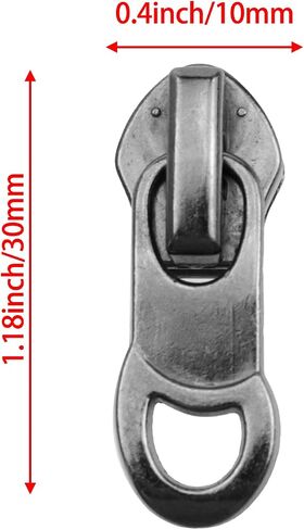 Savagrow 40Pcs Zipper Pulls #5 Metal Zipper Slider Jeans Deep Gray Zipper Pulls Handmade Purse Zipper Hand Pulls in Saudi Arabia