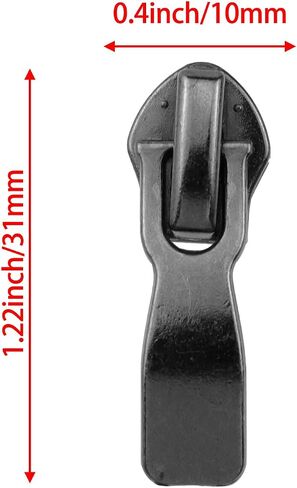 Savagrow 40Pcs Zipper Pulls #5 Metal Zipper Slider Jeans Deep Gray Zipper Pulls Handmade Purse Zipper Hand Pulls in Saudi Arabia