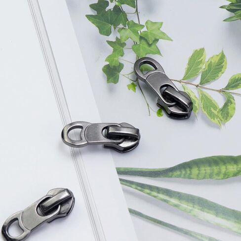 Savagrow 40Pcs Zipper Pulls #5 Metal Zipper Slider Jeans Deep Gray Zipper Pulls Handmade Purse Zipper Hand Pulls in Saudi Arabia