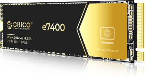 Orico 4TB NVME SSD PCIE 4.0- حتى 7400 ميجابايت/ثانية ، M.2 SSD 2280 PCIE 4.0x4 محرك أقراص الحالة الصلبة الداخلية ، تبديد الحرارة السريعة ، متوافق مع نوافذ MACOS للاعبين والمبدعين- E7400 in Kuwait
