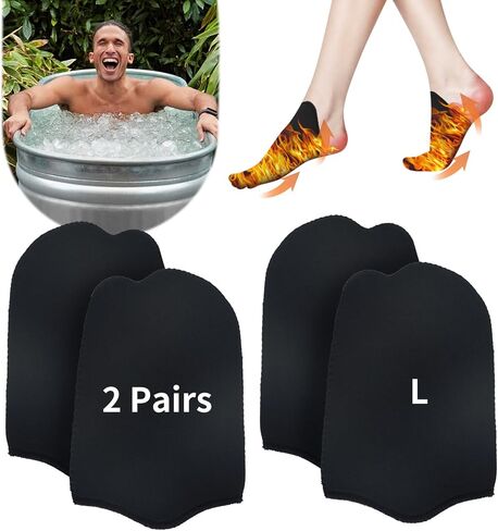 2 Pairs Ice Bath Toe Socks, Cold Plunge Toe Covers, Ice Bath Toe Booties Cold Plunge Toe Booties,Cold Plunge Tub Accessories, Reusable Neoprene Toe Warmers for Ice Baths and Cold Plunge at Home(P9.3) in Saudi Arabia