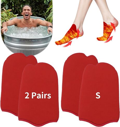 2 Pairs Ice Bath Toe Socks, Cold Plunge Toe Covers, Ice Bath Toe Booties Cold Plunge Toe Booties,Cold Plunge Tub Accessories, Reusable Neoprene Toe Warmers for Ice Baths and Cold Plunge at Home(P9.3) in Saudi Arabia