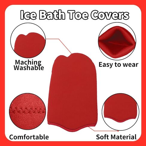 2 Pairs Ice Bath Toe Socks, Cold Plunge Toe Covers, Ice Bath Toe Booties Cold Plunge Toe Booties,Cold Plunge Tub Accessories, Reusable Neoprene Toe Warmers for Ice Baths and Cold Plunge at Home(P9.3) in Saudi Arabia