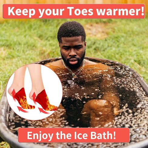 2 Pairs Ice Bath Toe Socks, Cold Plunge Toe Covers, Ice Bath Toe Booties Cold Plunge Toe Booties,Cold Plunge Tub Accessories, Reusable Neoprene Toe Warmers for Ice Baths and Cold Plunge at Home(P9.3) in Saudi Arabia
