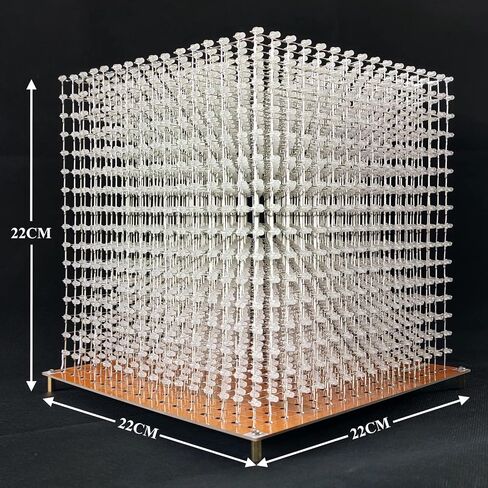3D Led Cube Light Electronics Kit with LED 16x16x16 Electronic Learning Toy for Children and Teenagers Learning Activities Suit (3D16MINI-MULTI-KIT) in Saudi Arabia