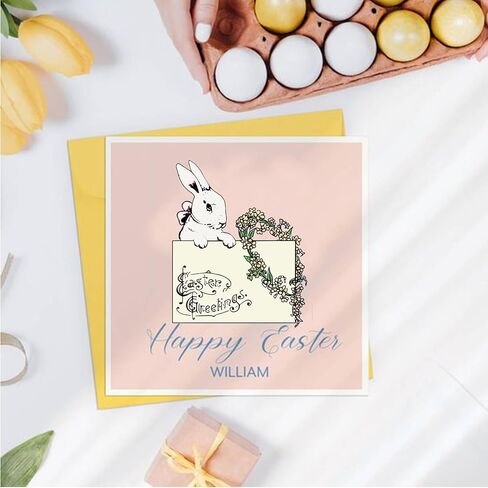 Easter Rabbit Banner Clear Stamps for Card Making Decoration and Scrapbooking Supplies,Egg Flowers Transparent Rubber Stamps for Paper Card Photo Album Crafting Supplies in Saudi Arabia
