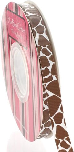 3/8" Giraffe Grosgrain Ribbon 5 Yard in Saudi Arabia