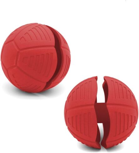 Treat Dispensing Chew Dog Toy,Natural Rubber Material,Clean Teeth,Unique Milk Smell,Flipable,for Small and Medium-Sized Dogs (Red) in Saudi Arabia