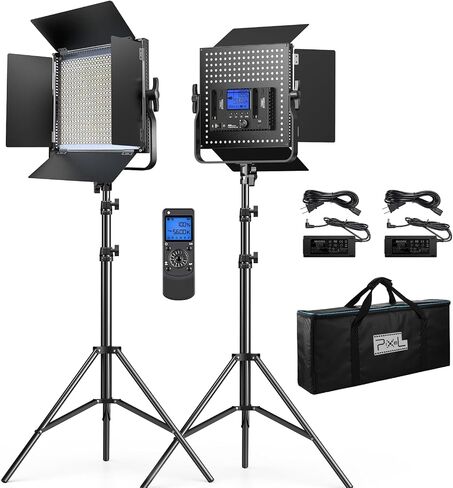 Pixel K80 Photography Lighting with APP Control, 2600K-10000K CRI 97+ RGB Led Video Light Panel, 9 Applicable Scenes Lighting for Studio/Gaming/Streaming/YouTube/Videography/Film/Video Recording in Saudi Arabia