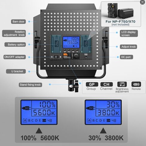 Pixel K80 Photography Lighting with APP Control, 2600K-10000K CRI 97+ RGB Led Video Light Panel, 9 Applicable Scenes Lighting for Studio/Gaming/Streaming/YouTube/Videography/Film/Video Recording in Saudi Arabia
