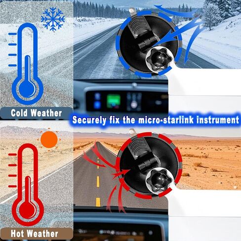 Starlink Mini Mount for Car,Starlink Mini Accessories,Starlink Mini Suction Cup Mount,Powerful Suction Cups are Road Trip Tested for RVs, Boats, Airplanes and More in Kuwait