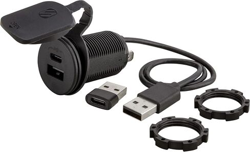 Scosche CPDACCKO Dash Mount Extension with 3 ft Cable, 12V Car Charger with Type-C Port Compatible with Apple CarPlay/Android Auto with USB-C to USB-A Adapter, Power Socket for Car, Truck, Boat in Kuwait