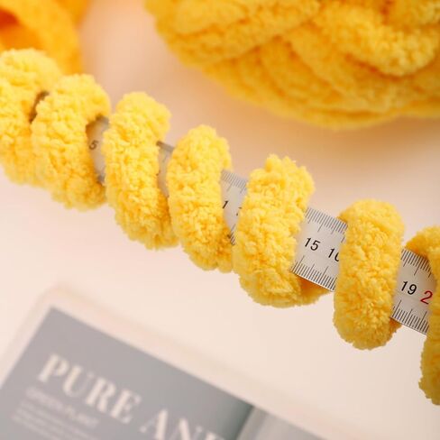 Duck Yellow Chunky & Bulky Yarn for Hand Knitting/Crocheting, Chunky Knit Chenille, Extra Chunky Thick Jumbo Bulk - Chunky Blanket Yarn, 8 Pack (27 yds, 8 oz Each Skein) in Saudi Arabia