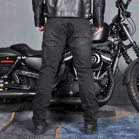 ​Men's Motorcycle Riding Pants Denim Jeans Protect Pads Equipment with Knee and Hip Armor Pads Detachable CE2 Armor Pads in Saudi Arabia