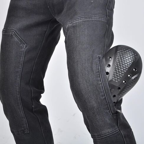 ​Men's Motorcycle Riding Pants Denim Jeans Protect Pads Equipment with Knee and Hip Armor Pads Detachable CE2 Armor Pads in Saudi Arabia