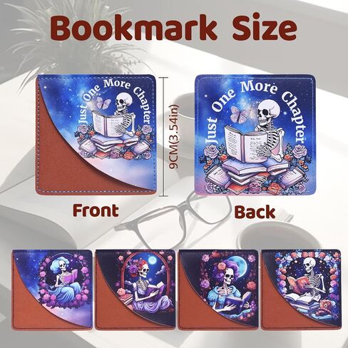LPaikin 5PCS Fourth Wing Dragon Corner Bookmarks for Men Women, PU Leather Book Accessories for Dragon Book Lovers, Perfect Bookworm Gifts for Adults Kids Birthday in Kuwait