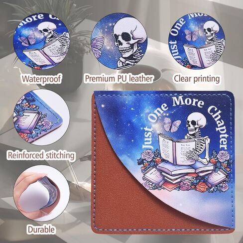 LPaikin 5PCS Fourth Wing Dragon Corner Bookmarks for Men Women, PU Leather Book Accessories for Dragon Book Lovers, Perfect Bookworm Gifts for Adults Kids Birthday in Kuwait