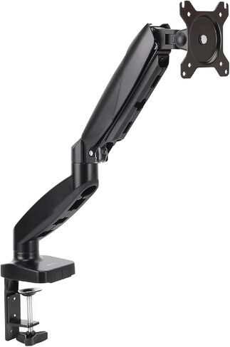Amazon Basics Adjustable Dual Computer Monitor Arm Mount, Holds up to 32" Monitors, Black in Saudi Arabia
