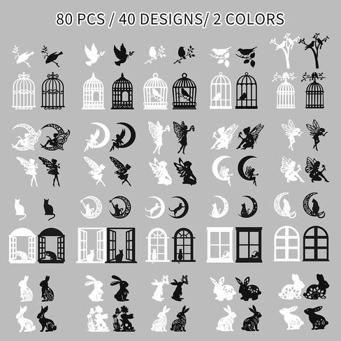 4 Packs Vintage Scrapbook Cutout Doily Paper Window Frame Decorative Paper Camera Film Deco Paper for Card Making DIY Photo Album Notebook Scrapbooking Handmade Arts and Crafts (Silence) in Kuwait