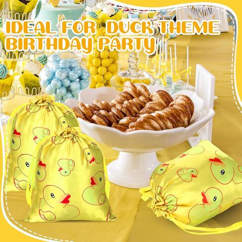 Wesnoy 24 PCS أكياس هدايا بطة صفراء مع الرباط 7 × 9 بوصات البط بطة طيبة جيدة. in Kuwait
