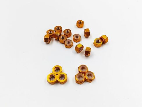 M8 10pcs Nylon Insert Lock Nuts Aluminum Alloy Self-Locking Nuts for RC Airplane FPV Quadcopter Drone Motor Prop Adapter FPV Parts (Blue, M8) in Saudi Arabia