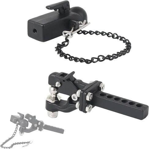 AMK 1/10 Scale RC Trailer Hitch Tow Hook, RC Trailer Hitch Receiver for RC Crawler Redcat GEN 8 Scout II CC01 TF2 TRX4 Axial SCX10 90046 (Linkage Assembly) in Saudi Arabia