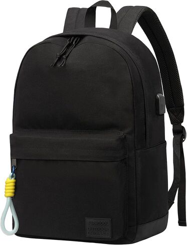 SUPACOOL Casual Laptop Backpack for Men and Women, Work backpack, Black Backpacks, College School Backpack for Boys and Girls, Lightweight Travel Back Pack(Black) in Kuwait