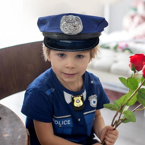 4Pcs police accessories for kids Police Pretend Play Toy Set Including Police Hat Sunglasses Badge Handcuffs Halloween in Saudi Arabia