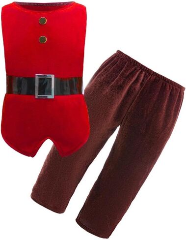 Dressy Daisy Dwarf Fancy Dress Up Costume Outfit with Hat & Beard for Toddler and Little Kids Boys, Green Red in Saudi Arabia