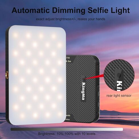 King Ma Portable Selfie Phone Light, 3 Modes LED Clip on Light Rechargeable Video Light for iPhone Pictures, TikTok Vlog, Computer Laptop Video Conferencing, Zoom Meetings Lighting, Makeup Fill in Saudi Arabia